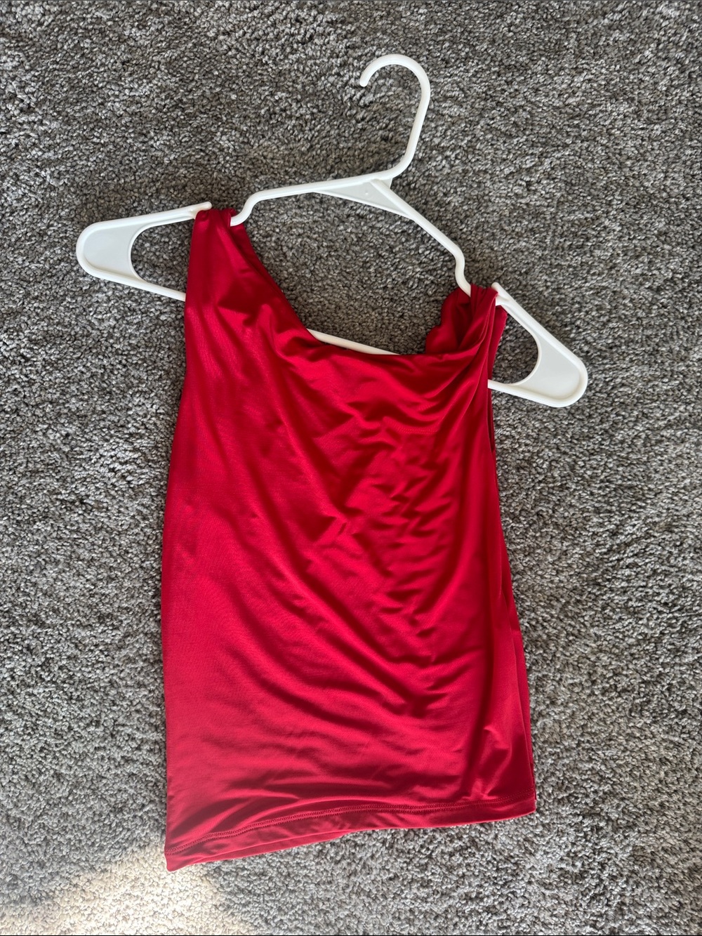 Women's Red One-Shoulder Tank Top